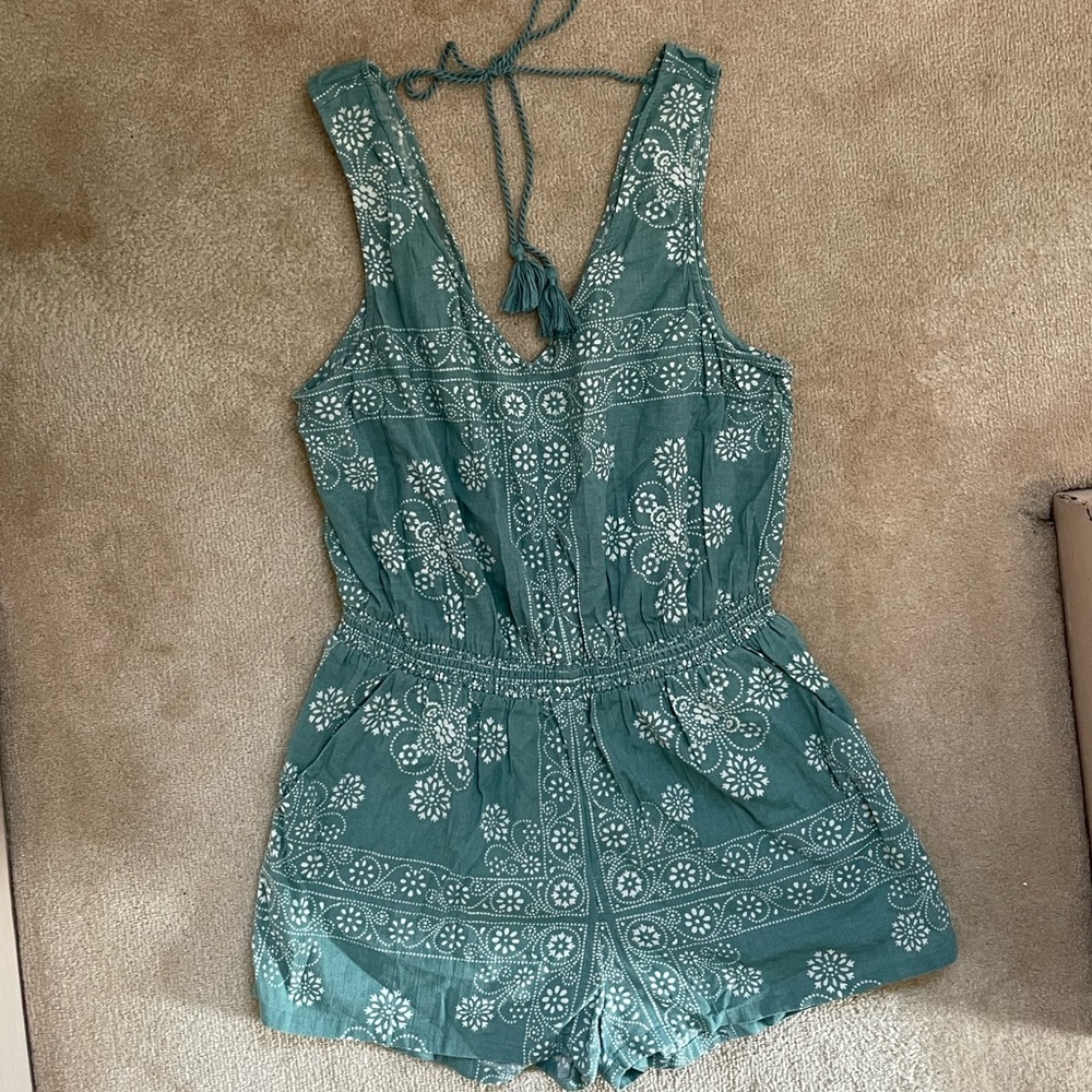 Madewell Teal Romper